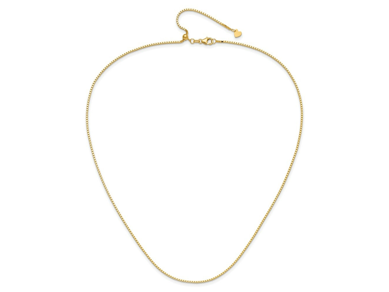 FJC Finejewelers 14 kt Yellow Gold Adjustable Box Chain 22 Inches x 1.2 mm