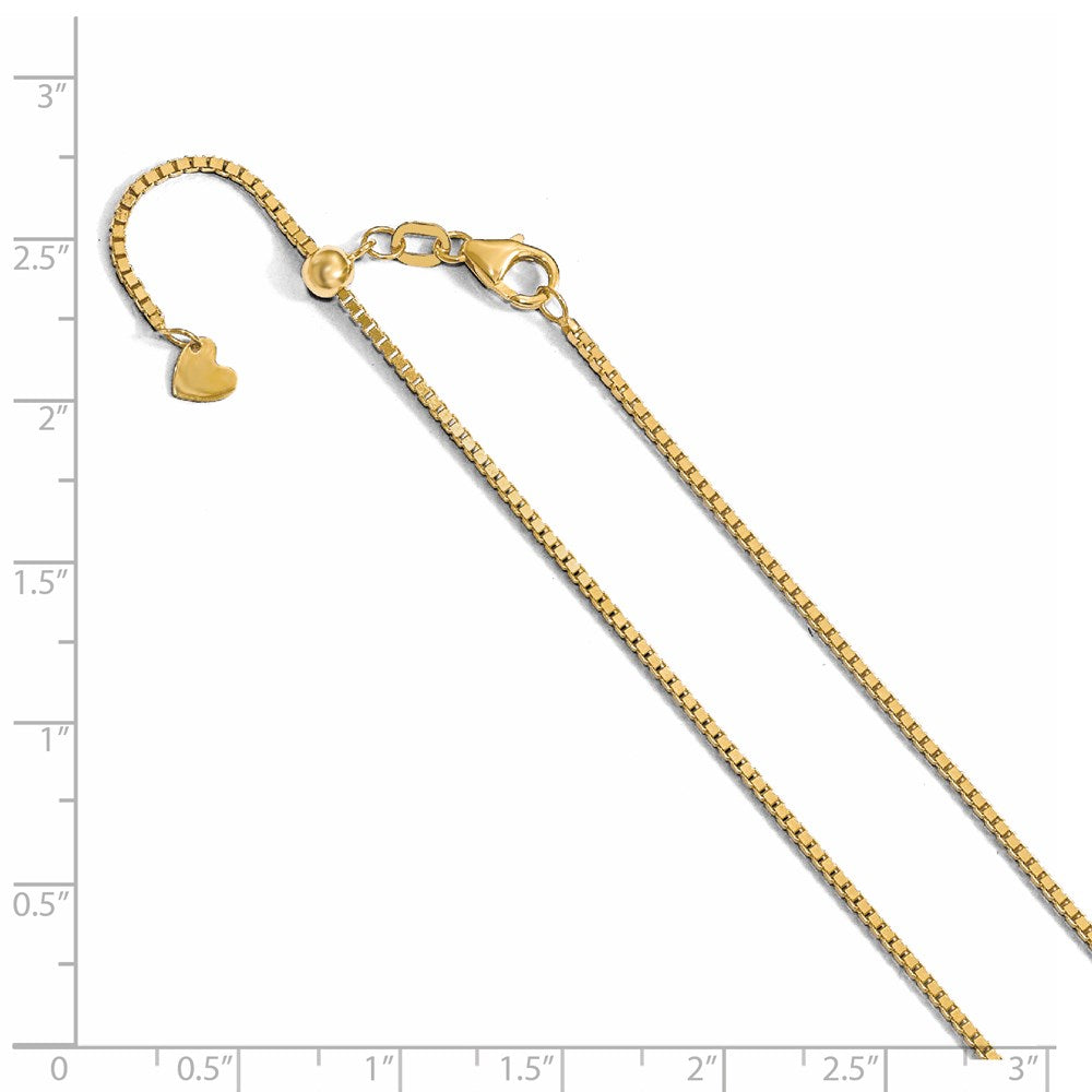 FJC Finejewelers 14 kt Yellow Gold Adjustable Box Chain 30 Inches x 1.2 mm