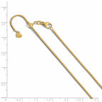 FJC Finejewelers 14 kt Yellow Gold Adjustable Box Chain 30 Inches x 1.2 mm