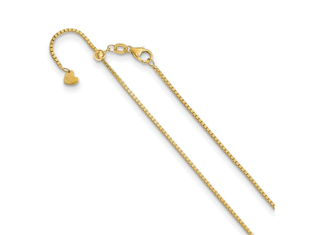 FJC Finejewelers 14 kt Yellow Gold Adjustable Box Chain 30 Inches x 1.2 mm
