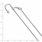 FJC Finejewelers 14 kt White Gold Adjustable Box Chain 30 Inches x 1.2 mm
