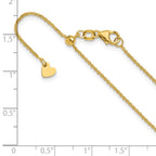 FJC Finejewelers 14 kt Yellow Gold Adjustable Flat Cable Chain 22 Inches x 1.25 mm