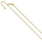 FJC Finejewelers 14 kt Yellow Gold Adjustable Flat Cable Chain 22 Inches x 1.25 mm