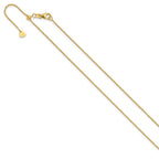 FJC Finejewelers 14 kt Yellow Gold Adjustable Round Cable Chain 22 Inches x 1.1 mm
