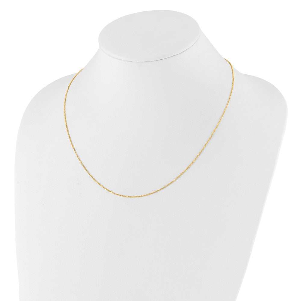 FJC Finejewelers 14 kt Yellow Gold Adjustable Round Cable Chain 22 Inches x 1.1 mm