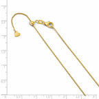 FJC Finejewelers 14 kt Yellow Gold Adjustable Round Cable Chain 30 Inches x 1.1 mm