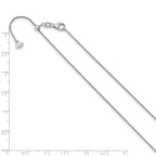 FJC Finejewelers 14 kt White Gold Adjustable Round Cable Chain 22 Inches x 1.1 mm