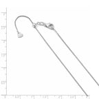FJC Finejewelers 14 kt White Gold Adjustable Round Cable Chain 30 Inches x 1.1 mm