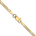 FJC Finejewelers 14 kt Yellow Gold Flat Figaro Chain 16 Inches x 2.25 mm