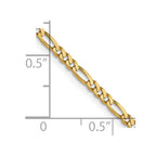 FJC Finejewelers 14 kt Yellow Gold Flat Figaro Chain 16 Inches x 2.25 mm