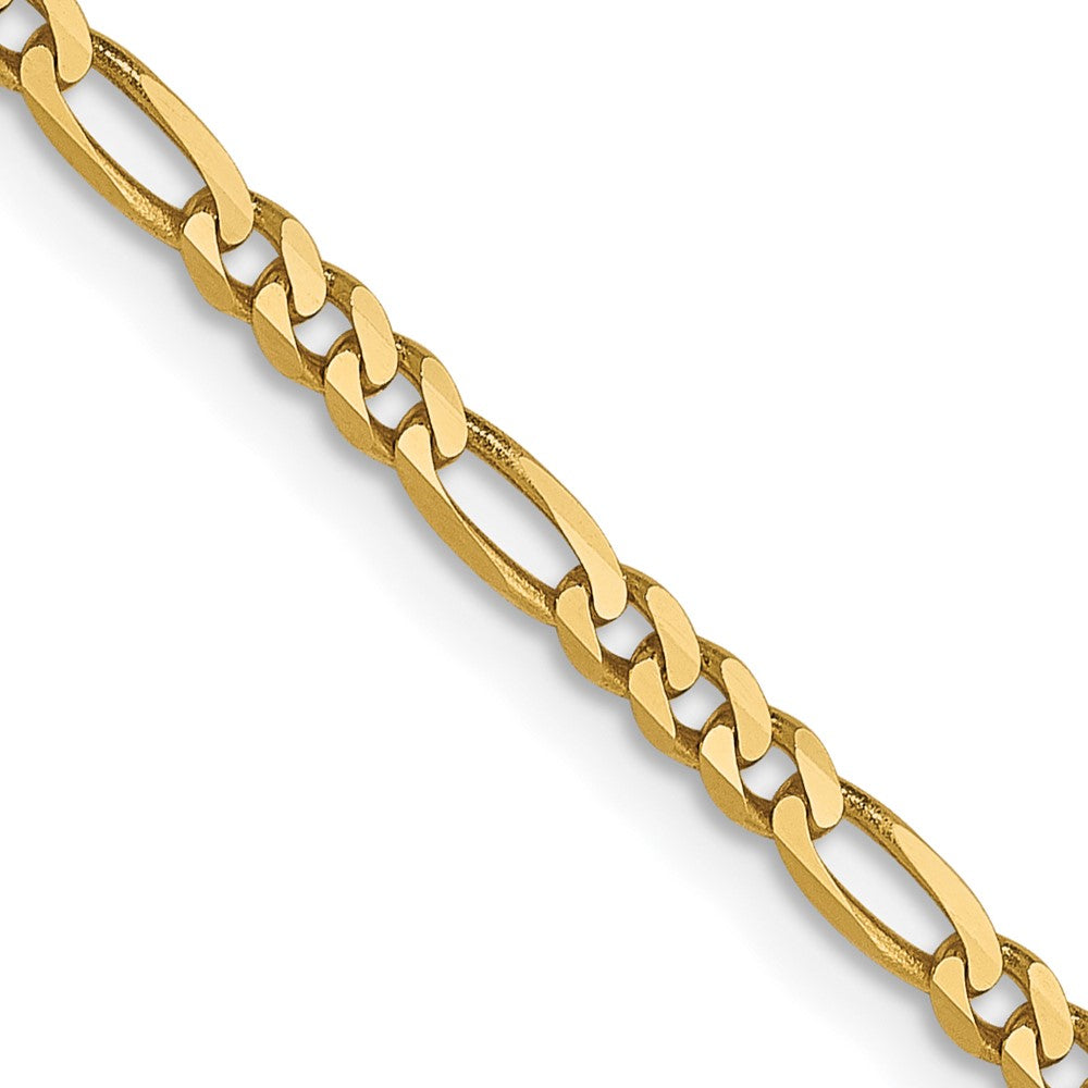 FJC Finejewelers 14 kt Yellow Gold Flat Figaro Chain 24 Inches x 2.25 mm