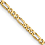 FJC Finejewelers 14 kt Yellow Gold 2.25mm Flat Figaro Chain Bracelet 8 Inches x 2.2 mm