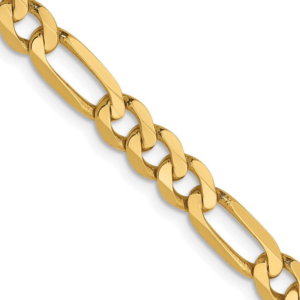 FJC Finejewelers 14 kt Yellow Gold Flat Figaro Chain 24 Inches x 4.75 mm