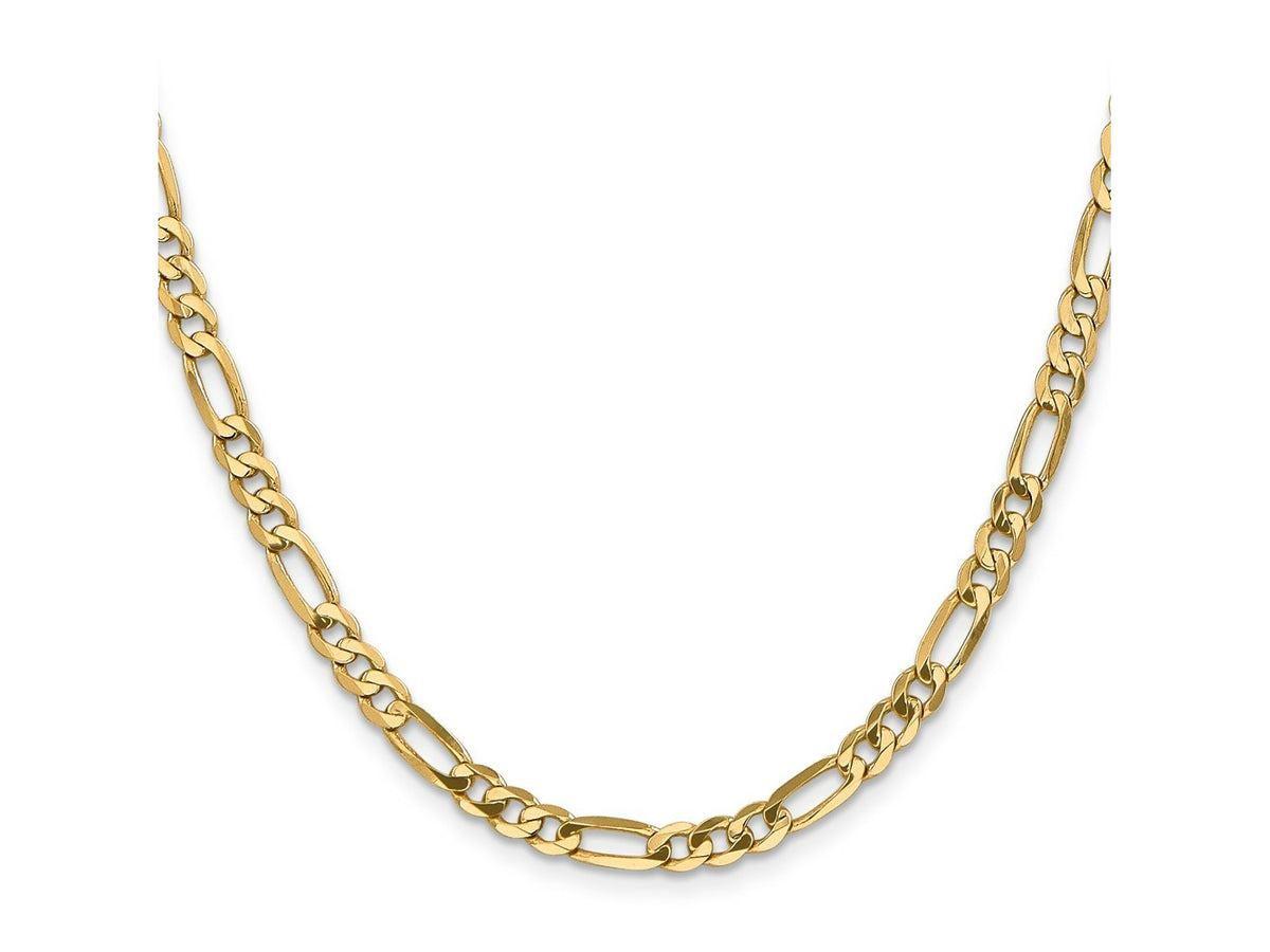 FJC Finejewelers 14 kt Yellow Gold Flat Figaro Chain 24 Inches x 4.75 mm