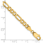 FJC Finejewelers 14 kt Yellow Gold Flat Figaro Chain Bracelet 7 Inches x 4.75 mm