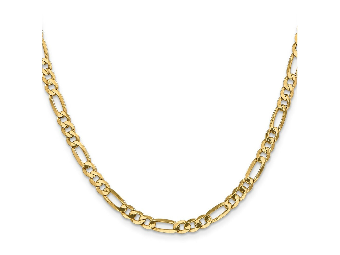 FJC Finejewelers 14 kt Yellow Gold Flat Figaro Chain Bracelet 7 Inches x 4.75 mm