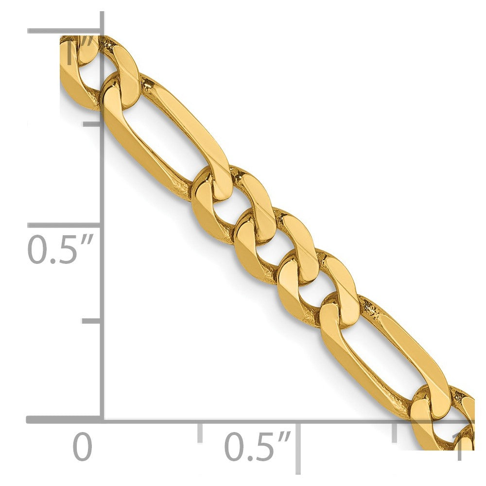 FJC Finejewelers 14 kt Yellow Gold Flat Figaro Chain Bracelet 8 Inches x 4.75 mm