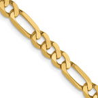 FJC Finejewelers 14 kt Yellow Gold Flat Figaro Chain Bracelet 8 Inches x 4.75 mm