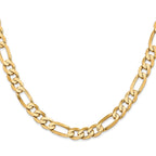 FJC Finejewelers 14 kt Yellow Gold Flat Figaro Chain Bracelet 9 Inches x 7.5 mm