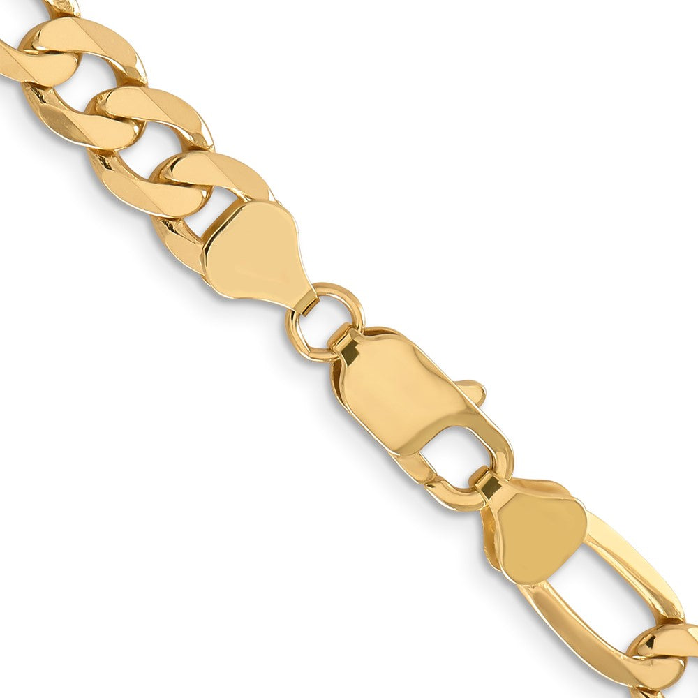 FJC Finejewelers 14 kt Yellow Gold Flat Figaro Chain Bracelet 9 Inches x 7.5 mm