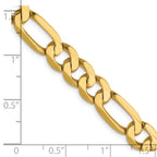 FJC Finejewelers 14 kt Yellow Gold Flat Figaro Chain Bracelet 9 Inches x 7.5 mm