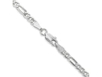 FJC Finejewelers 14 kt White Gold Flat Figaro Chain 16 Inches x 3 mm