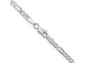 FJC Finejewelers 14 kt White Gold Flat Figaro Chain 18 Inches x 3 mm