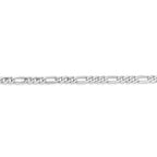 FJC Finejewelers 14 kt White Gold Flat Figaro Chain 20 Inches x 3 mm