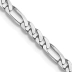 FJC Finejewelers 14 kt White Gold Flat Figaro Chain 20 Inches x 3 mm