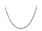 FJC Finejewelers 14 kt White Gold Flat Figaro Chain 24 Inches x 3 mm