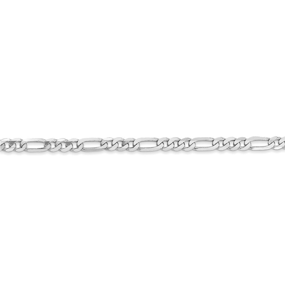 FJC Finejewelers 14 kt White Gold Flat Figaro Chain Bracelet 7 Inches x 3 mm