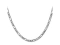 FJC Finejewelers 14 kt White Gold Flat Figaro Chain Lobster Clasp 18 Inches x 4 mm