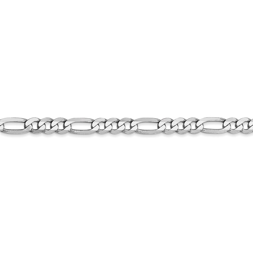 FJC Finejewelers 14 kt White Gold Flat Figaro Chain Bracelet 8 Inches x 4 mm