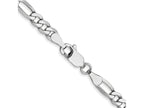 FJC Finejewelers 14 kt White Gold Flat Figaro Chain Bracelet 8 Inches x 4 mm
