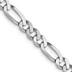 FJC Finejewelers 14 kt White Gold Flat Figaro Chain 18 Inches x 5 mm