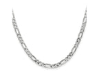 FJC Finejewelers 14 kt White Gold Flat Figaro Chain 18 Inches x 5 mm