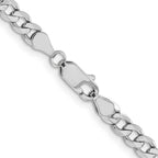 FJC Finejewelers 14 kt White Gold Flat Figaro Chain 20 Inches x 5 mm