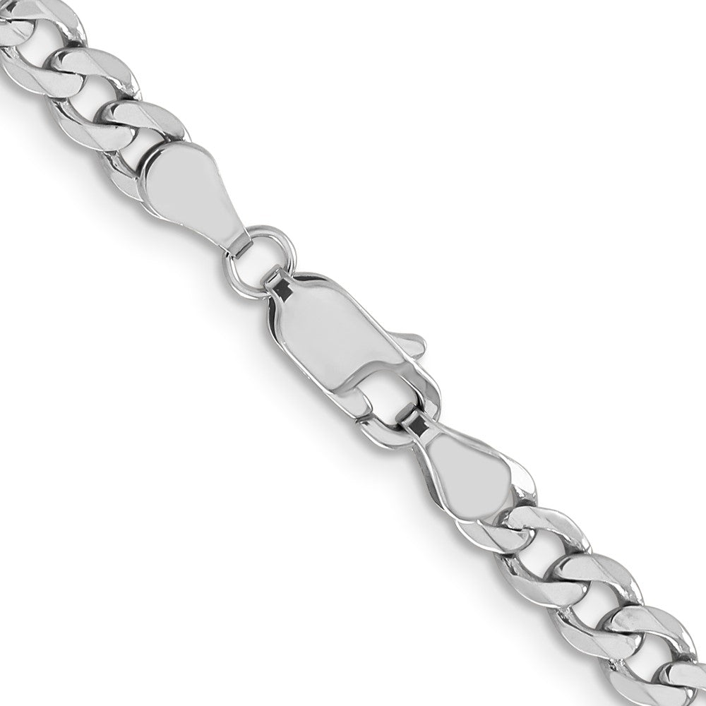 FJC Finejewelers 14 kt White Gold Flat Figaro Chain 24 Inches x 5 mm