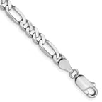 FJC Finejewelers 14 kt White Gold Flat Figaro Chain Bracelet 7 Inches x 5 mm