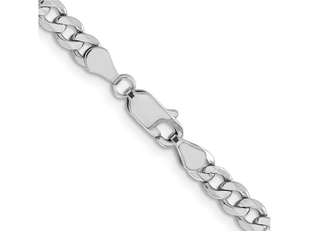FJC Finejewelers 14 kt White Gold Flat Figaro Chain Bracelet 7 Inches x 5 mm