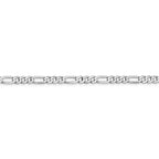FJC Finejewelers 14 kt White Gold Flat Figaro Chain Bracelet 8 Inches x 5 mm