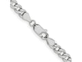 FJC Finejewelers 14 kt White Gold Flat Figaro Chain Bracelet 8 Inches x 5 mm