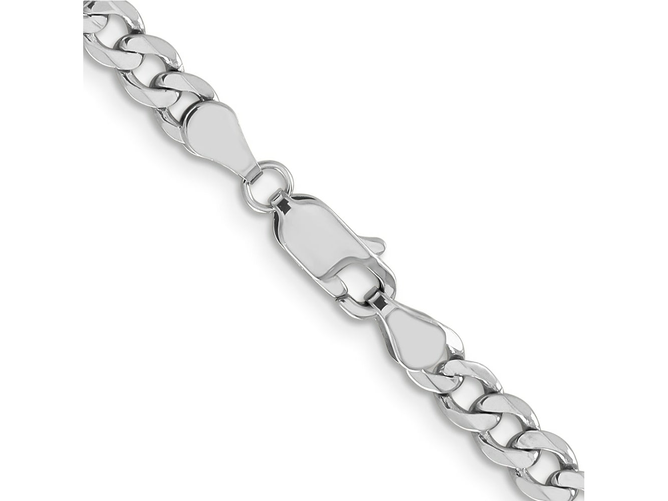 FJC Finejewelers 14 kt White Gold Flat Figaro Chain Bracelet 8 Inches x 5 mm