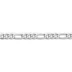 FJC Finejewelers 14 kt White Gold Flat Figaro Chain Bracelet 7 Inches x 5.5 mm