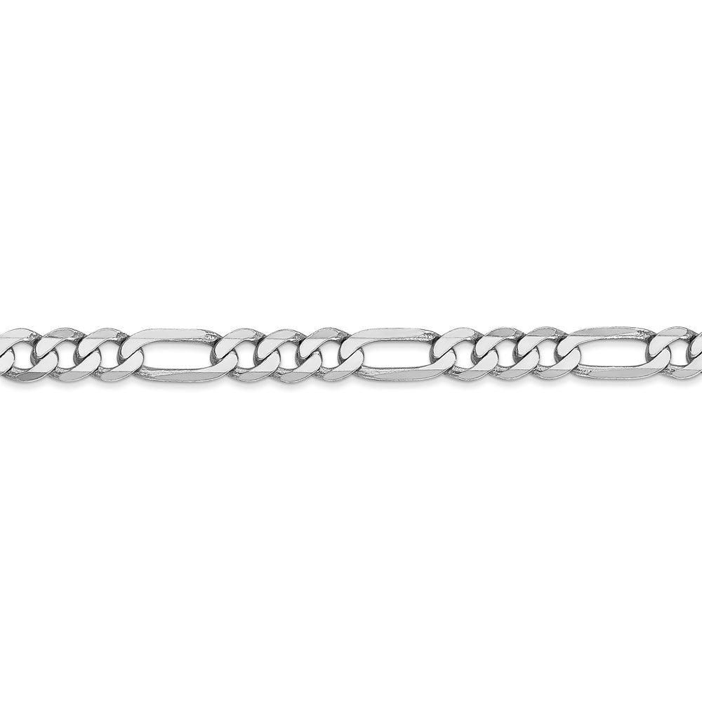 FJC Finejewelers 14 kt White Gold Flat Figaro Chain Bracelet 7 Inches x 5.5 mm