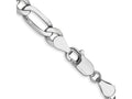 FJC Finejewelers 14 kt White Gold Flat Figaro Chain Bracelet 8 Inches x 5.5 mm