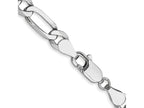 FJC Finejewelers 14 kt White Gold Flat Figaro Chain Bracelet 8 Inches x 5.5 mm