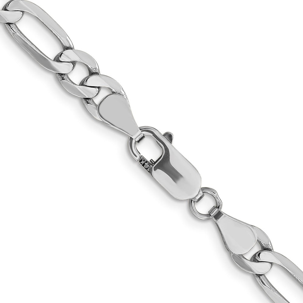 FJC Finejewelers 14 kt White Gold Flat Figaro Chain Bracelet 8 Inches x 6 mm