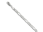 FJC Finejewelers 14 kt White Gold Flat Figaro Chain Bracelet 8 Inches x 6 mm
