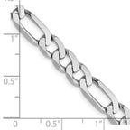 FJC Finejewelers 14 kt White Gold Flat Figaro Chain Bracelet 9 Inches x 6 mm